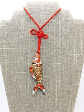 Vintage Cloisonne Koi Fish - Large